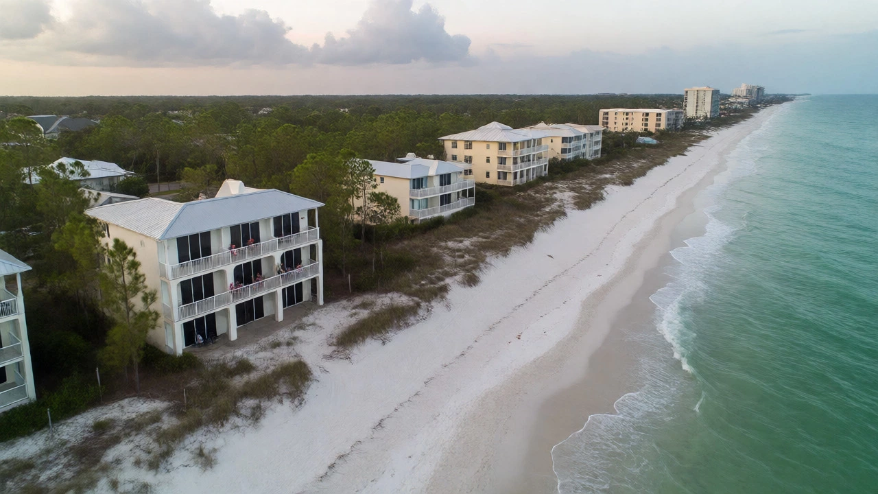 Family cooking seafood on a balcony overlooking Pensacola Beach