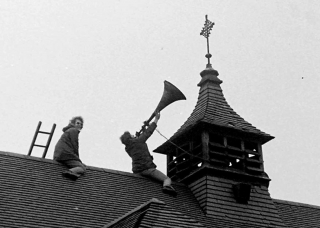 St.John's Heath Hayes July 1978 Before they had bells 'Speakers were there A record player'